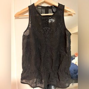 Embroidered sleeveless blouse